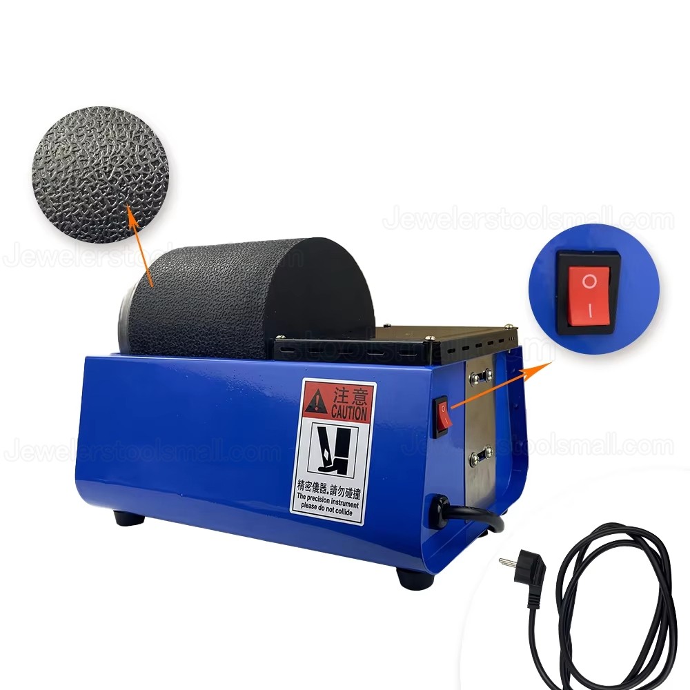Benchtop Mini Jewelry Polishing Rotary Barrel Tumbler Drum Grinding Machine